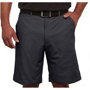 NWT Pebble Beach Dry-Luxe Performance Golf Shorts Men 34 Black w/ Grey Micro-Dot